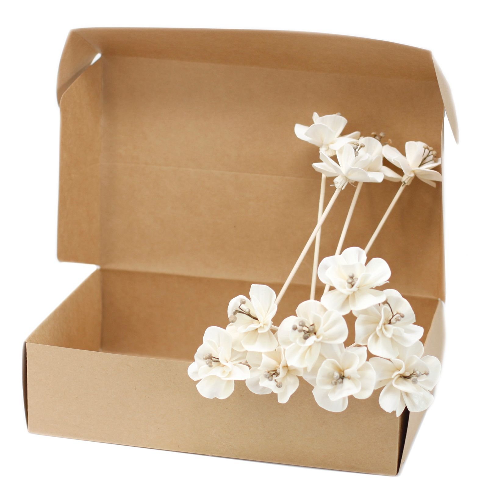 Duftdiffuser Blumen Lilie 4 Stück – Natürliche Solaholz Duftblumen mit Bambusstäbchen