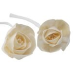 Duftdiffuser Blumen Große Rose 4 Stück – Solaholz Duftblumen mit Baumwollschnur
