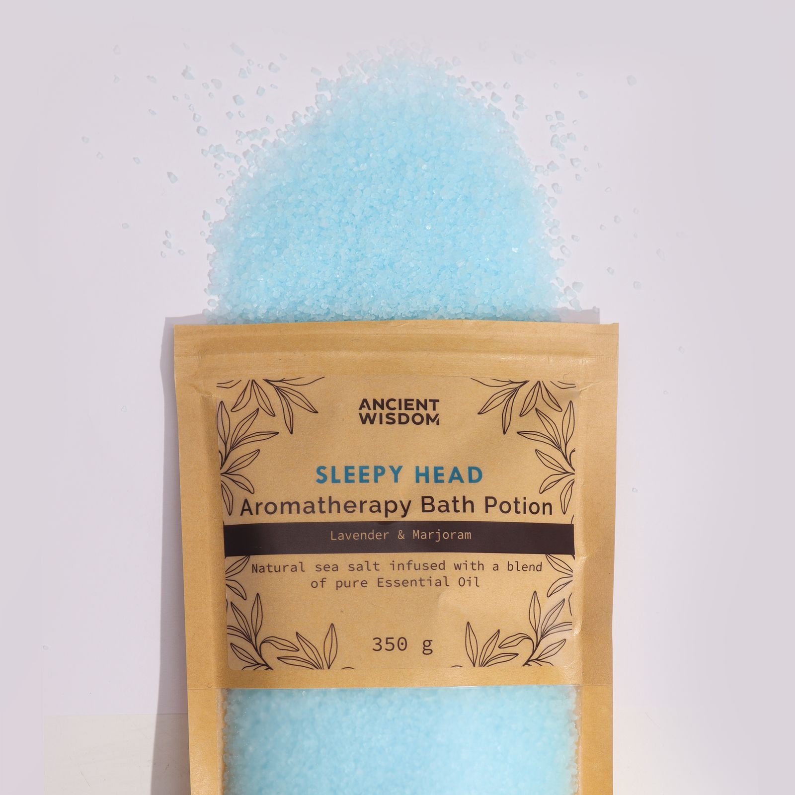 Aromatherapie Badesalz Sleepy Head 350 g – Entspannendes Meersalz mit Lavendel und Thymian
