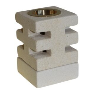 Duftlampe aus Sandstein mit abstraktem Muster 10 cm