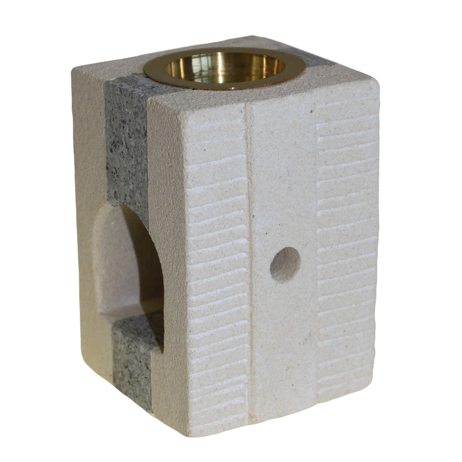 Duftlampe aus Sandstein quadratisch 10 cm
