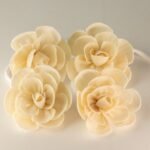 Duftdiffuser Blumen Kleine Lotusblüte 4 Stück – Solaholz Duftblumen mit Baumwollschnur