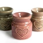 Duftlampe Keramik Blau Home 7 cm – Kleine Aromalampe für Duftöl und Duftwachs – Honigbee Duftlampe Keramik Blau Home 7 cm – Kleine Aromalampe für Duftöl und Duftwachs