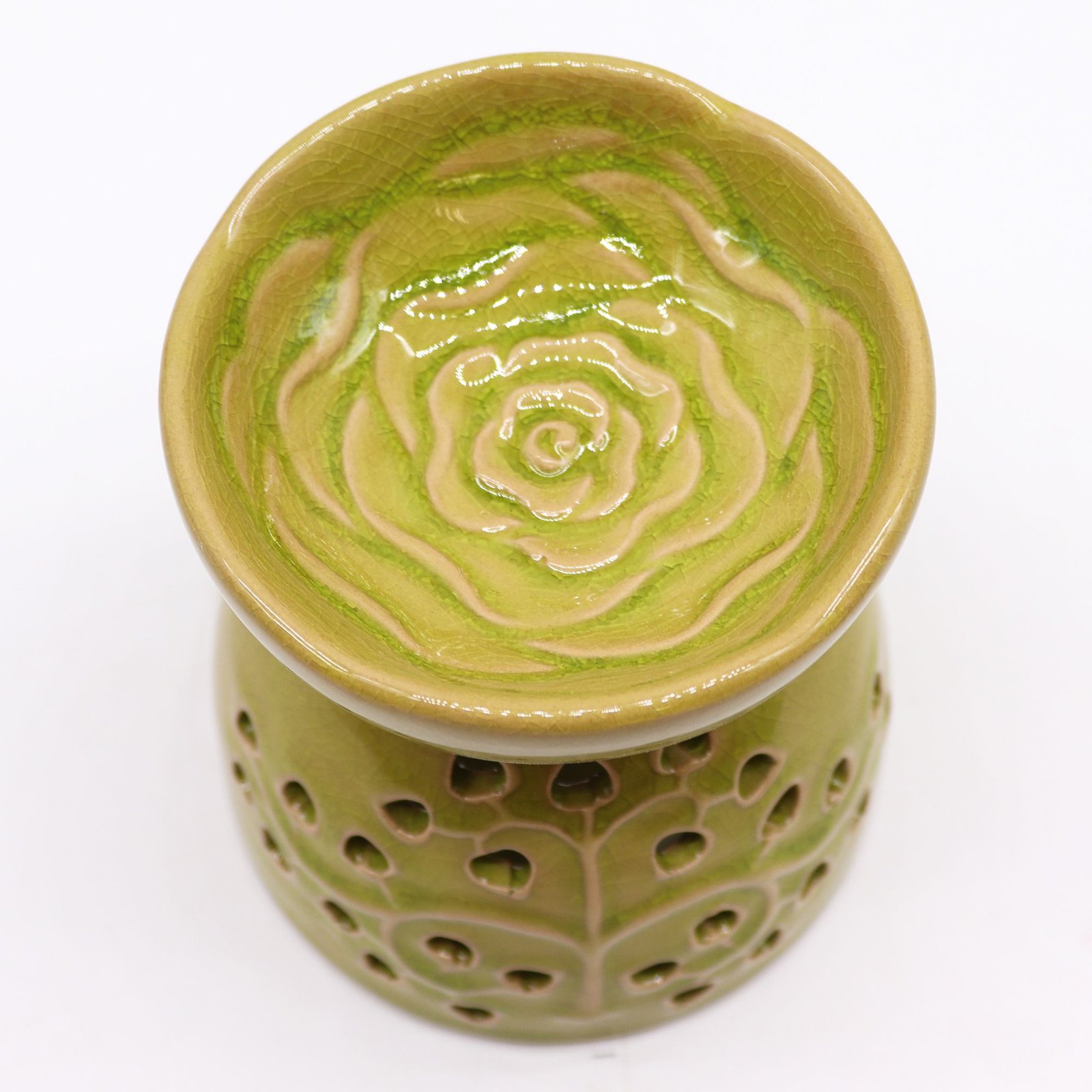 bG9jYWw6Ly9tZWRpYS9IUC9KRC82MFIzMEMxRzZNUktKREhQL2JhM2Y4NGI5LmpwZWc.jpg Duftlampe Lebensbaum Limettengrün aus Keramik – Aromalampe für Duftöle und Duftwachs