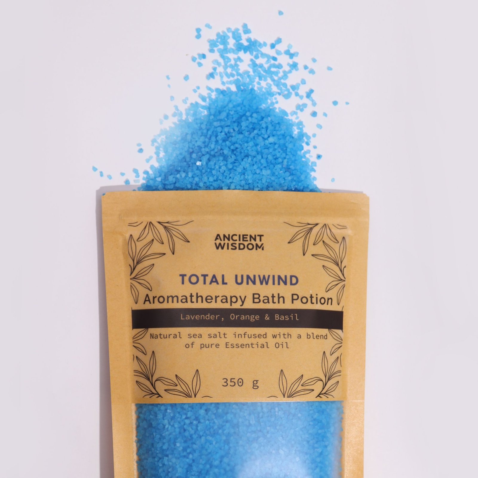 Aromatherapie Badesalz Total Unwind 350 g – Meersalz mit Lavendel und Süßorange
