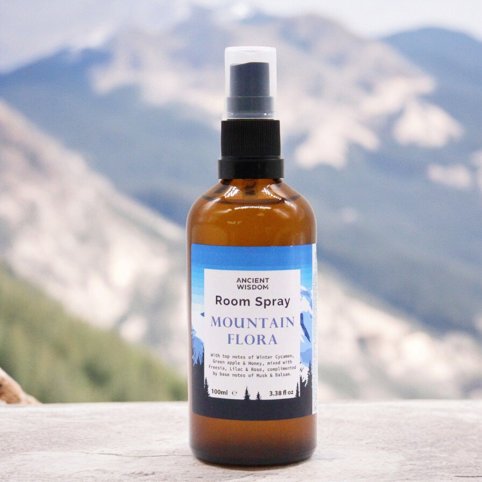 Raumspray Mountain Flora 100 ml – Blumiger Raumduft mit Moschus und frischen Naturaromen