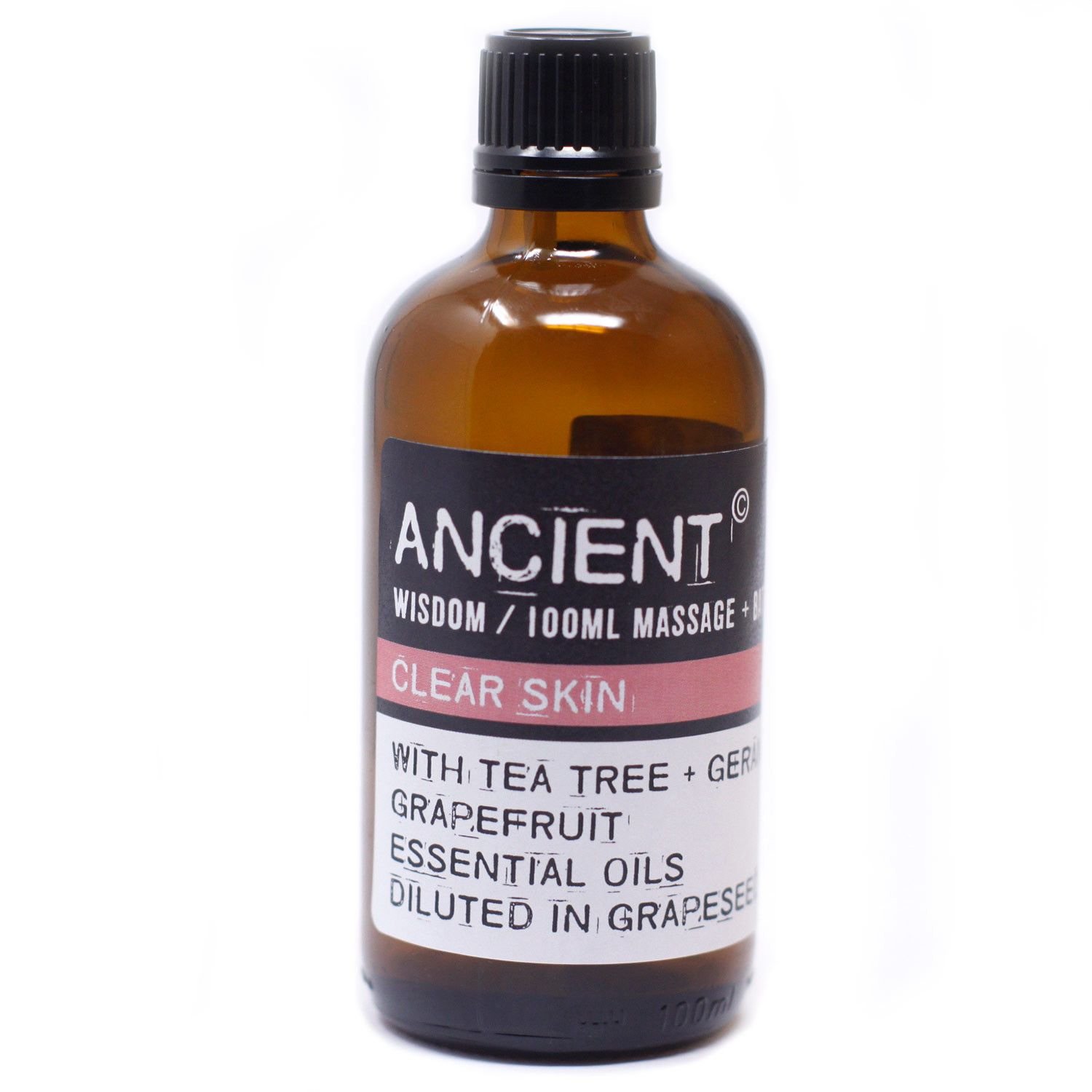 Clear Skin Massageöl 100 ml – Pflegeöl mit Teebaumöl, Geranie und Grapefruit für Hautpflege und Massage