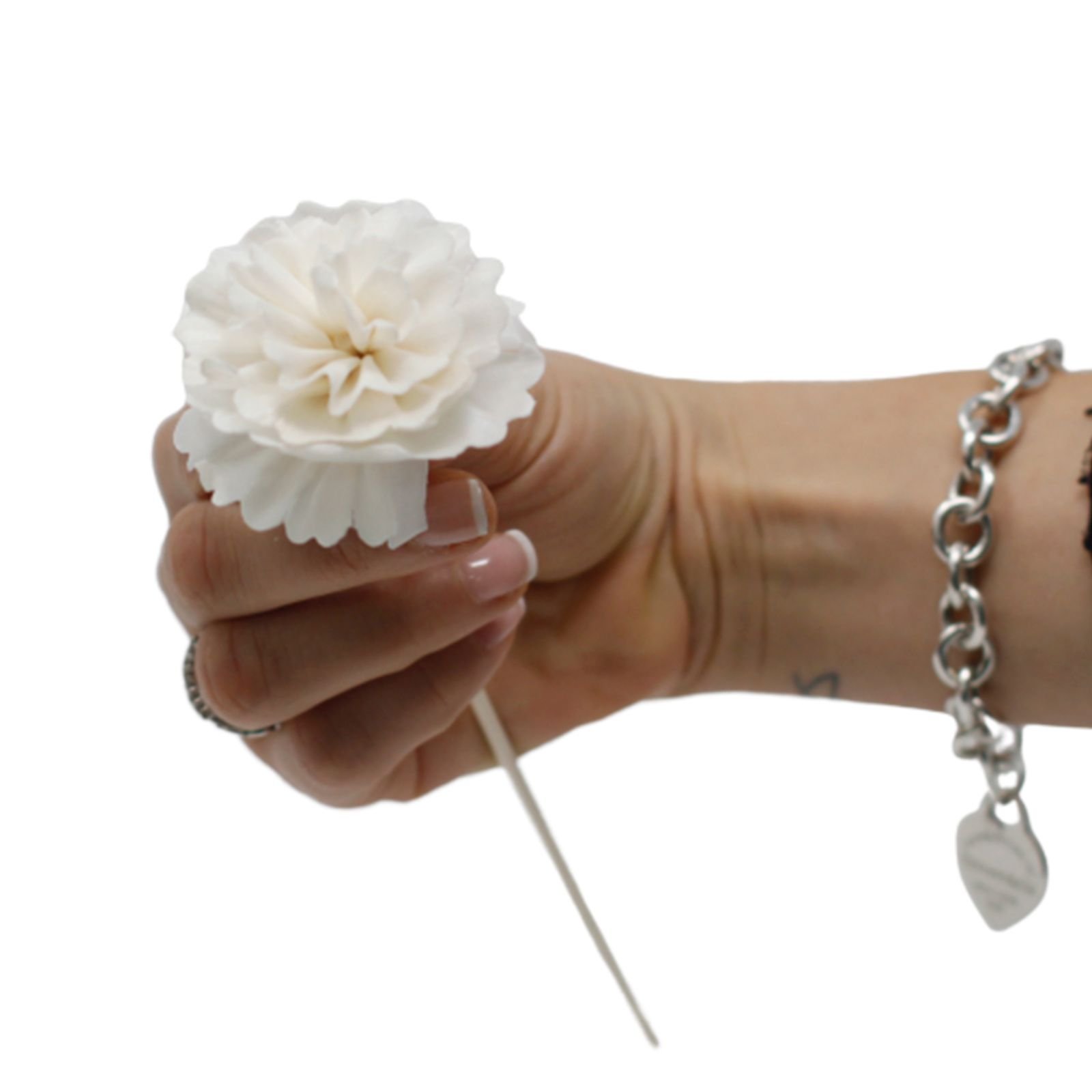 Duftdiffuser Blumen Nelke 4 Stück – Natürliche Solaholz Duftblumen mit Duftstäbchen