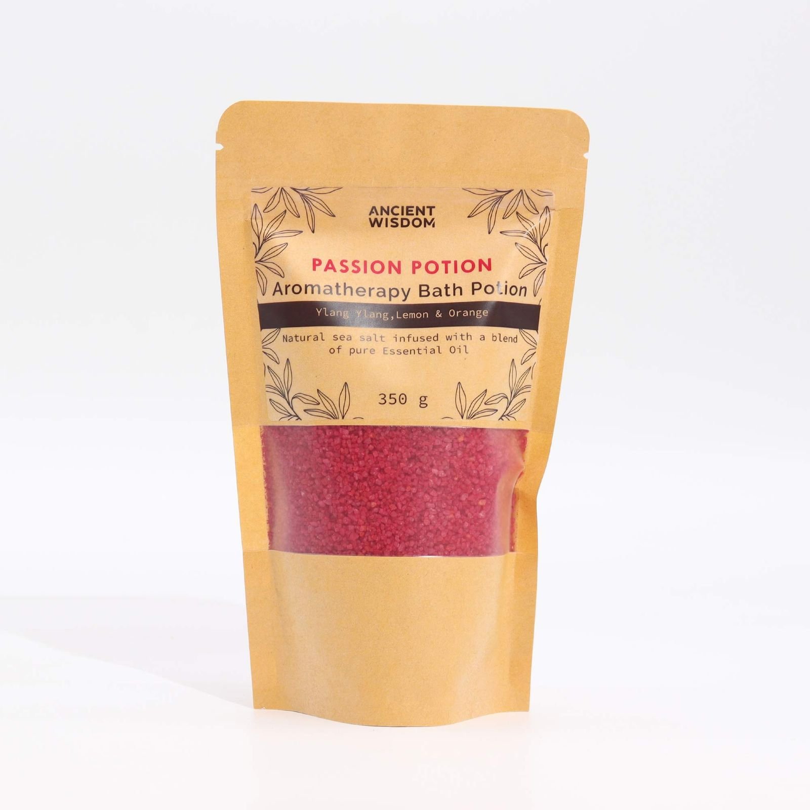 Aromatherapie Badesalz Passion 350 g – Meersalz mit Ylang-Ylang, Zitrone und Süßorange