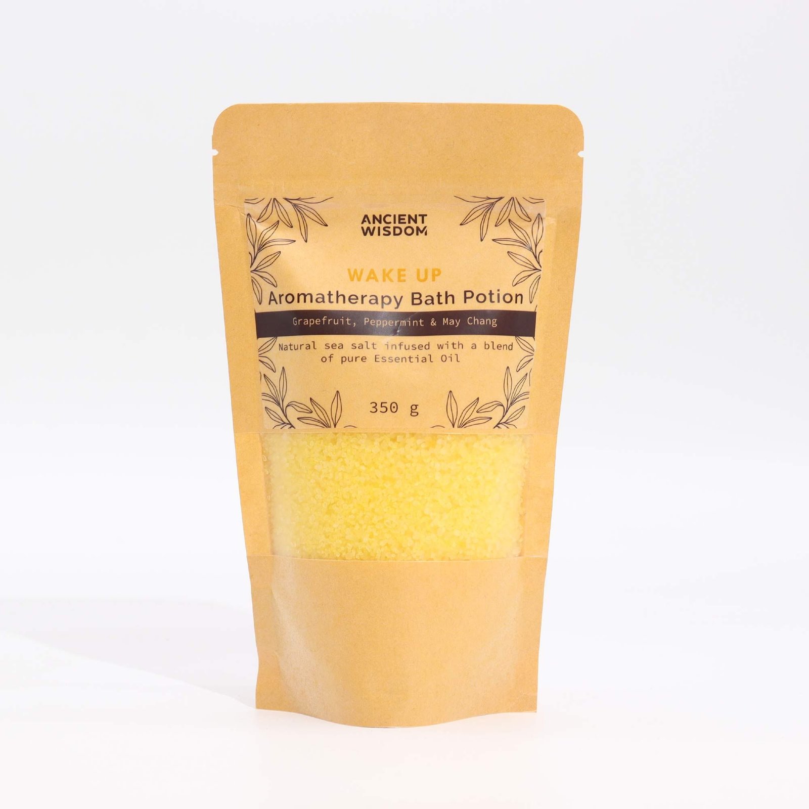 Aromatherapie Badesalz Wake Up 350 g – Meersalz mit Grapefruit, Minze und Litsea Cubeba
