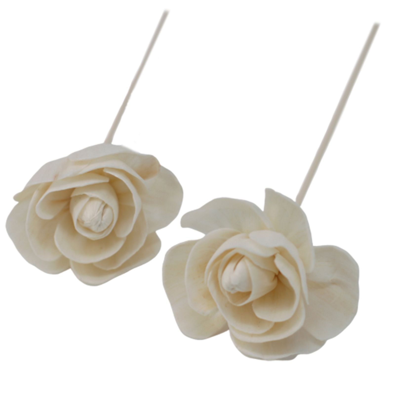 Duftdiffuser Blumen Rose 4 Stück – Natürliche Solaholz Duftblumen mit Bambusstäbchen